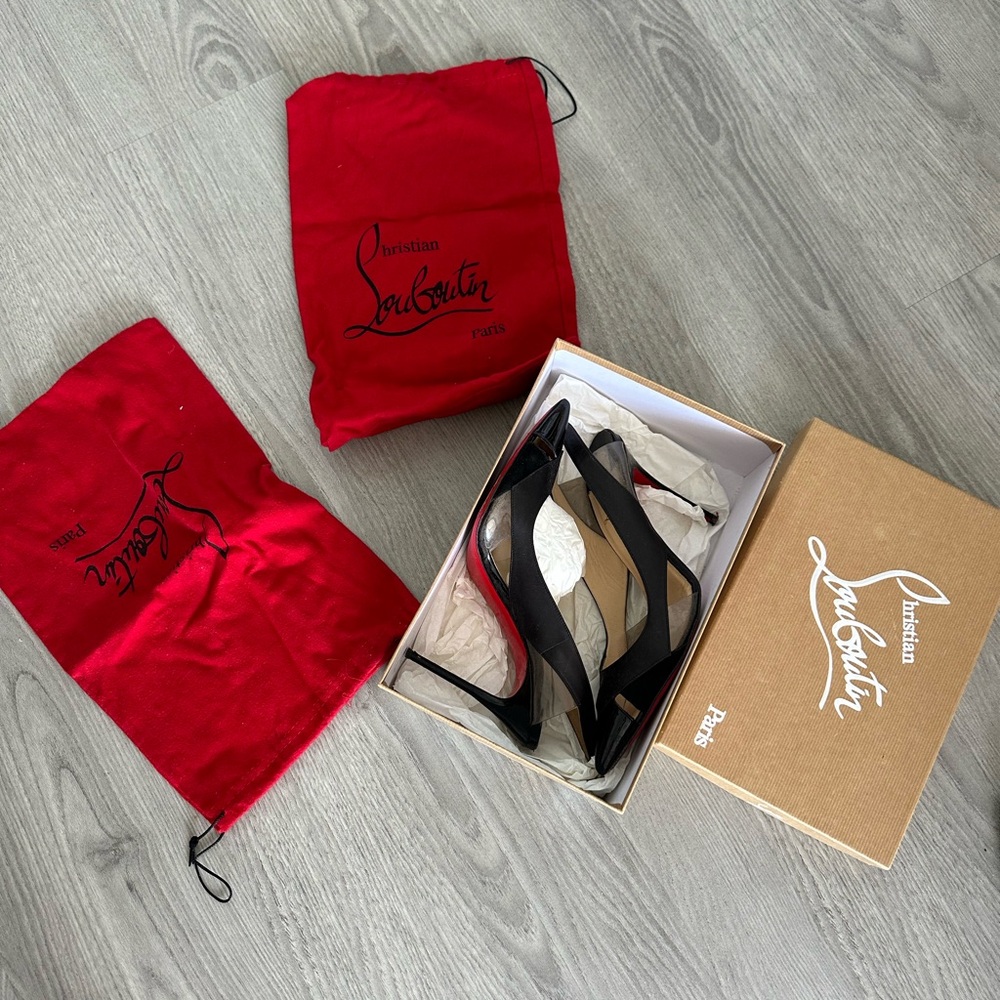 Christian Louboutin Black and Red Women's Shoes